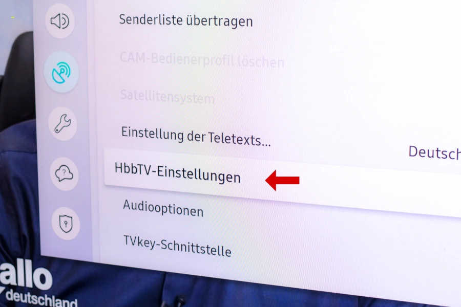 HbbTV-Einstellungen bei Samsung TV
