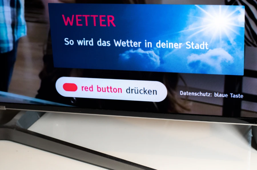 Red Button Hinweise am TV